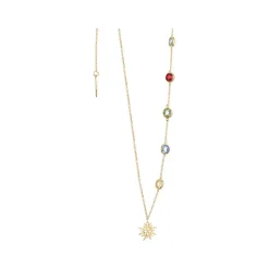 Discount 14K Gold-Plated Stone Charm Necklace Women Necklaces
