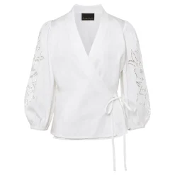 Hot Kacey Broderie Anglaise Blouse Women Tops
