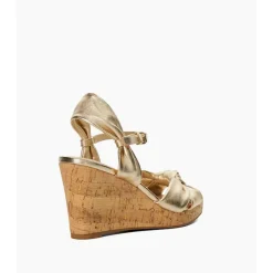Clearance Kaino Leather Cork Wedge Women Heels