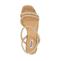 Best Kalia Embellished Cork Wedge Sandals Women Heels