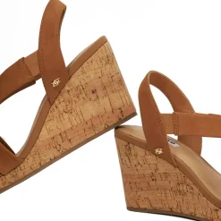 Kamies Wide-Fit Cork Heeled Wedges Women Heels