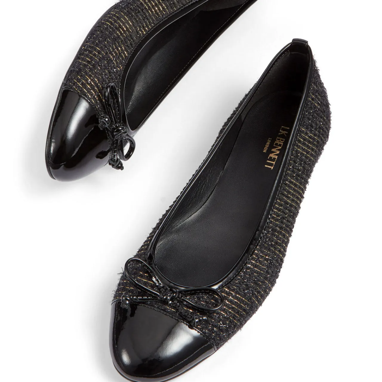 Kara Tweed Toe Cap Ballet Flats Women Flats