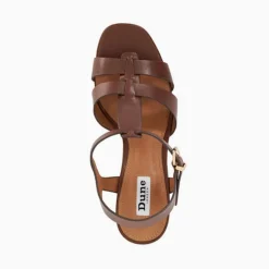 Clearance Kastro Leather Cork Wedge Sandals Women Heels