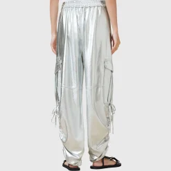 Discount Kaye Metallic Drawstring Trousers Women Trousers & Shorts