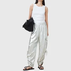 Discount Kaye Metallic Drawstring Trousers Women Trousers & Shorts