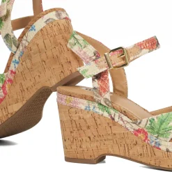 Clearance Kelulu Floral Braided Wedges Women Heels