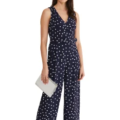 New Kenzie Dotted Print Sleeveless Jumpsuit Women Jumpsuits