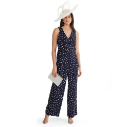 New Kenzie Dotted Print Sleeveless Jumpsuit Women Jumpsuits