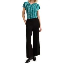Kiara Chain Print Asymmetric T-Shirt Women Tops