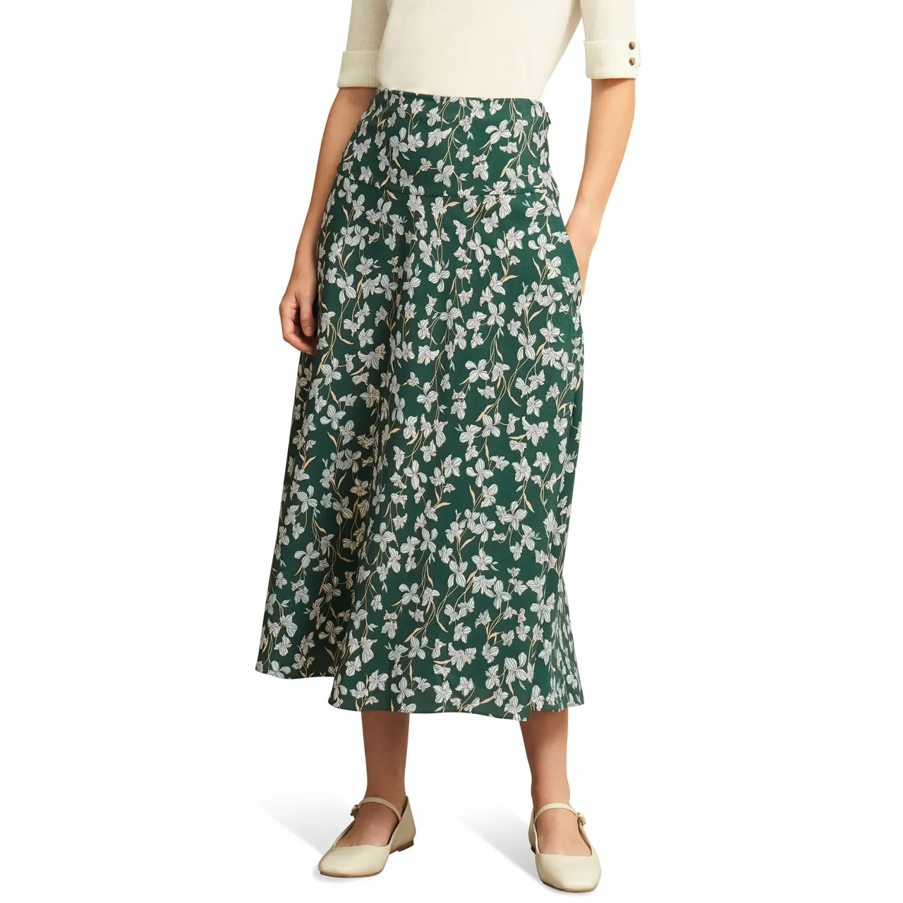Discount Kiara Floral Flared Skirt Women Skirts
