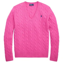 Clearance Kimberly Polo Player Logo Cable Knit Sweater Women Sweaters & Cardigans