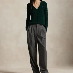 Outlet Kimberly Pony Player Logo Cable Knit Sweater Women Sweaters & Cardigans