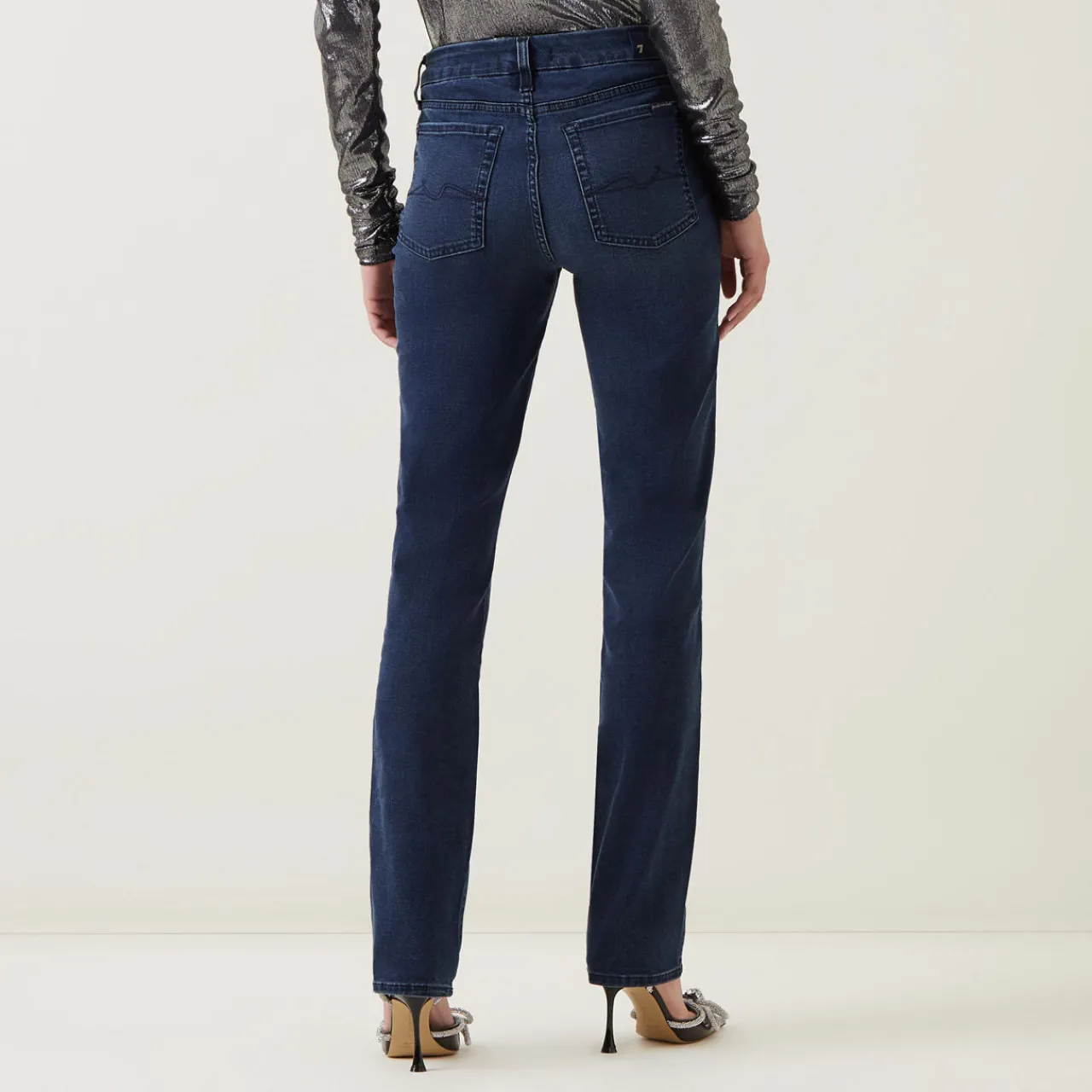 Kimmie Bair Mid-Rise Straight Leg Jeans Women Denim