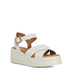 New Kinleys Braided Leather Flatform Sandals Women Heels