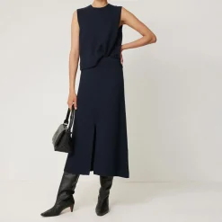 Online Knitted Slit Skirt Women Skirts