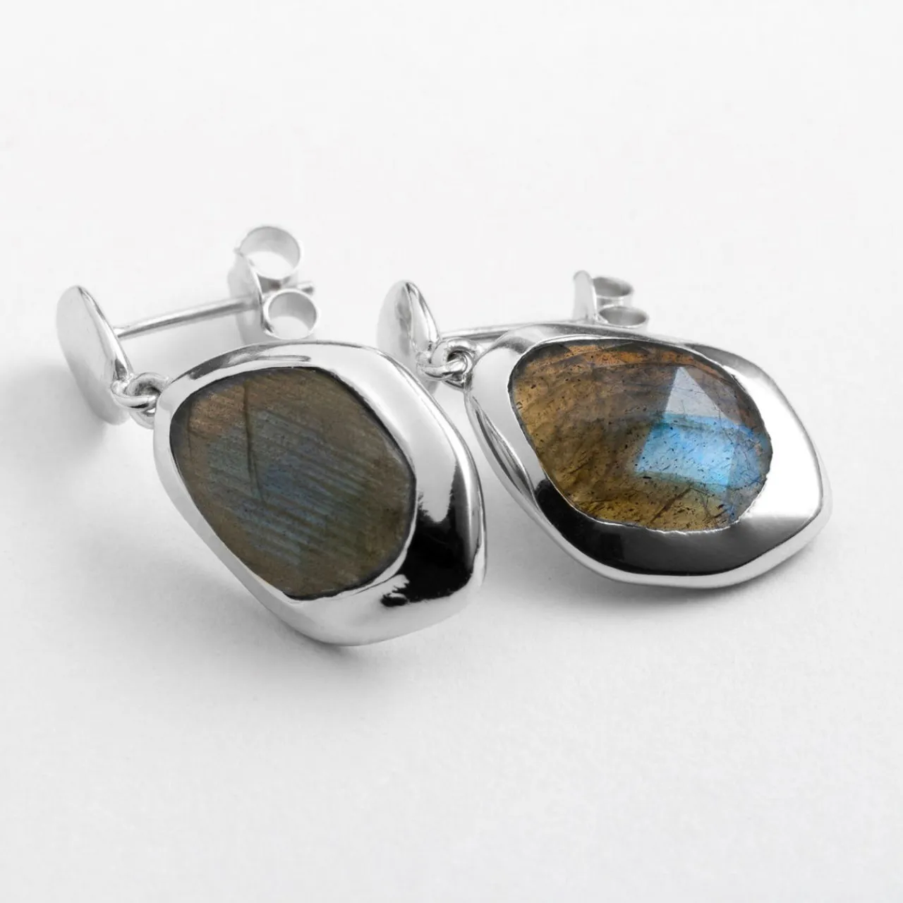 Clearance Labradorite Large Stepping Stone Earrings Women Earrings