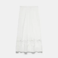 Discount Lace Detail Flared Skirt Women Skirts