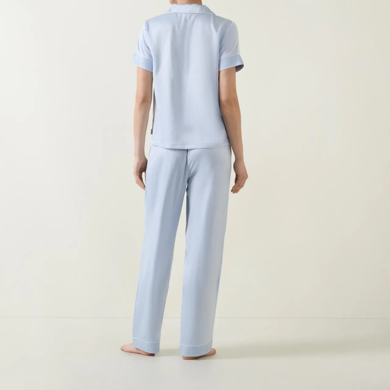 Outlet Lace Trim Pyjama Set Women Sleepwear