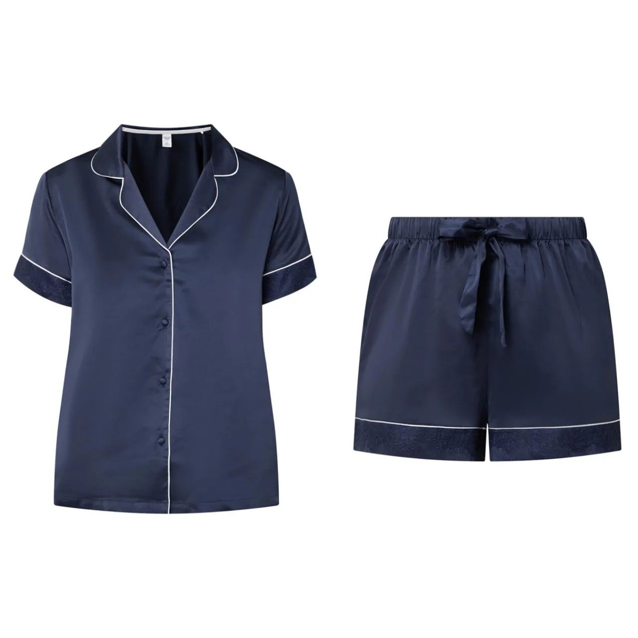 Online Lace Trim Shorts Pyjama Set Women Sleepwear