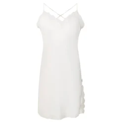 Lace Trim Slip Night Dress Women Sleepwear