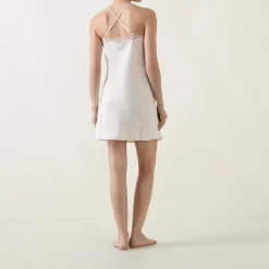 Lace Trim Slip Night Dress Women Sleepwear