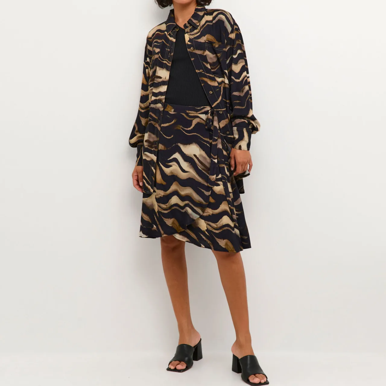 Outlet Laila Leopard High-Rise Wrap Skirt Women Skirts