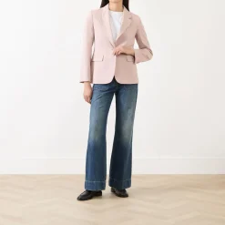 Clearance Lamine Single-Breasted Fitted Blazer Women Coats & Jackets