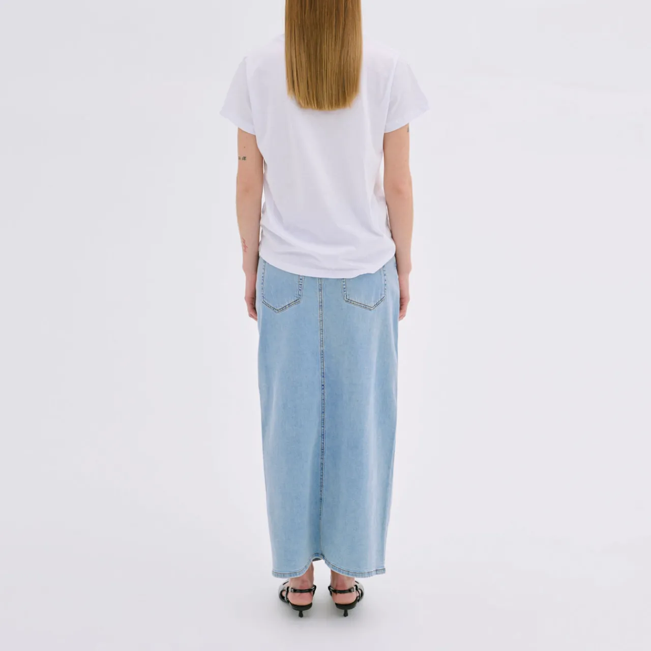 Hot Lara 115 Mid-Rise Denim Skirt Women Skirts