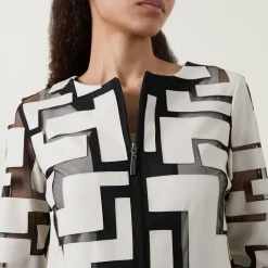 Sale Laser-Cut Leatherette Jacket Women Coats & Jackets