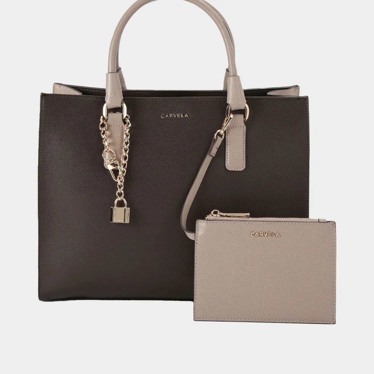 Outlet Latte Two-Tone Tote Bag Women Tote Bags