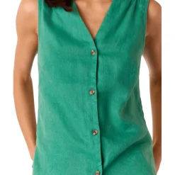 Laura Linen Top Women Tops