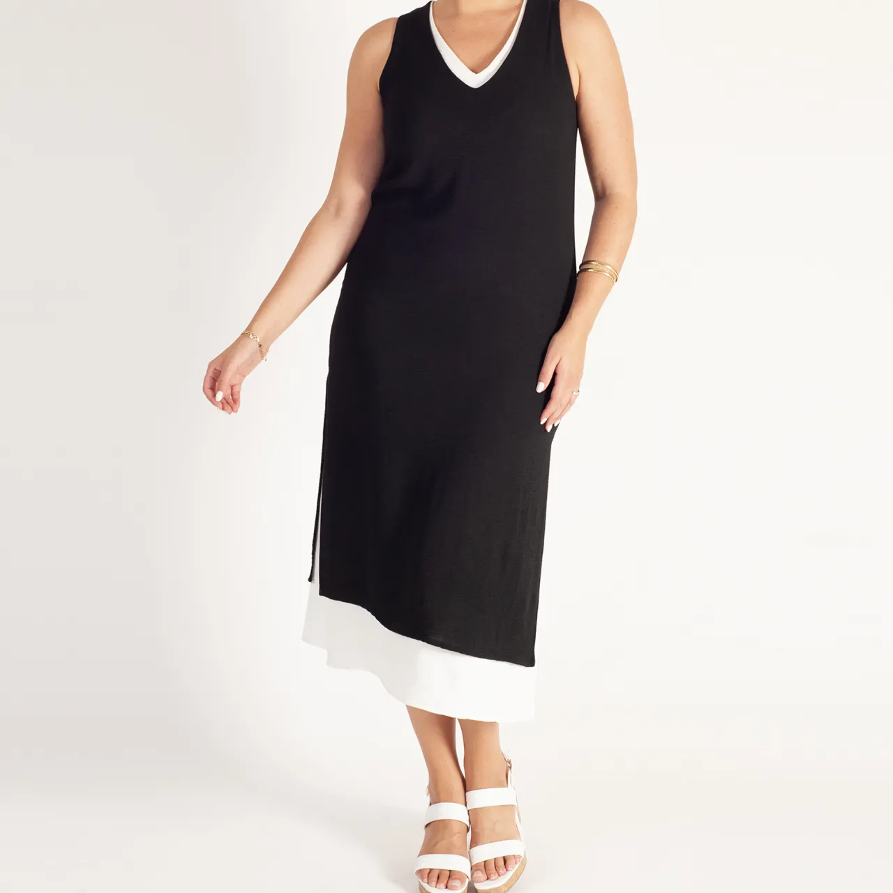 Clearance Layered Flared Dress Women Dresses