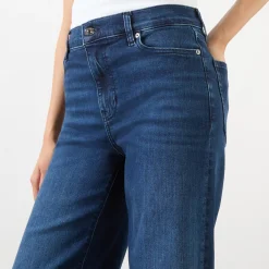 Discount Le Slim Palazzo High-Rise Wide Leg Jeans Women Denim