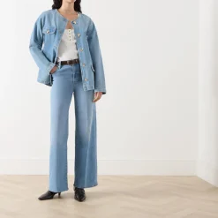 New Le Slim Palazzo Wide Leg Jeans Women Denim