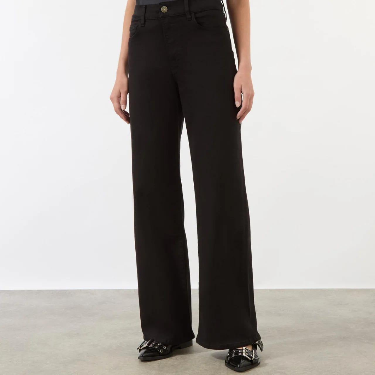 Hot Le Slim Palazzo Wide-Leg Trousers Women Denim