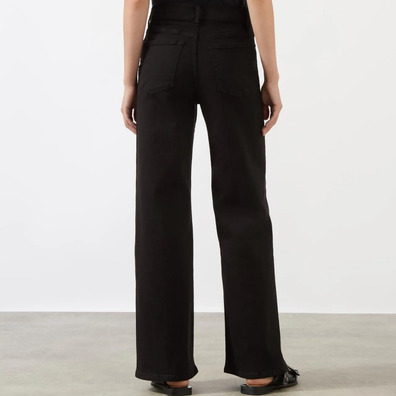 Hot Le Slim Palazzo Wide-Leg Trousers Women Denim