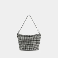 Discount Leah Crystal-Embellished Pouch Bag Women Shoulder Bags