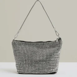 Discount Leah Crystal-Embellished Pouch Bag Women Shoulder Bags