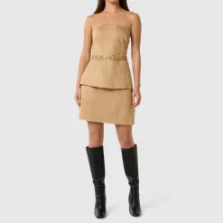 Leah Faux Suede Mini Skirt Women Skirts
