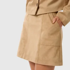 Leah Faux Suede Mini Skirt Women Skirts
