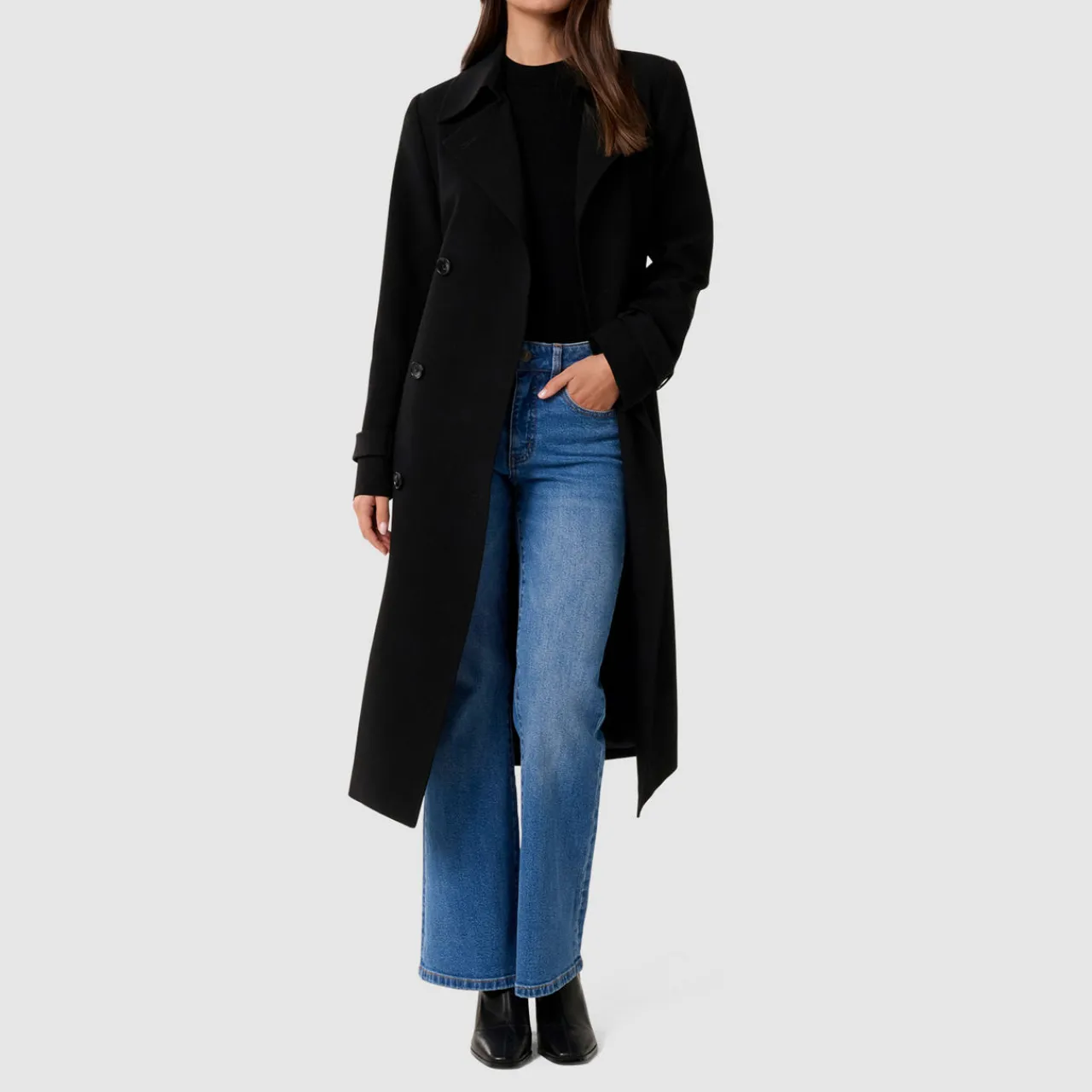 Hot Leanne Double-Breasted Trench Coat Women Coats & Jackets