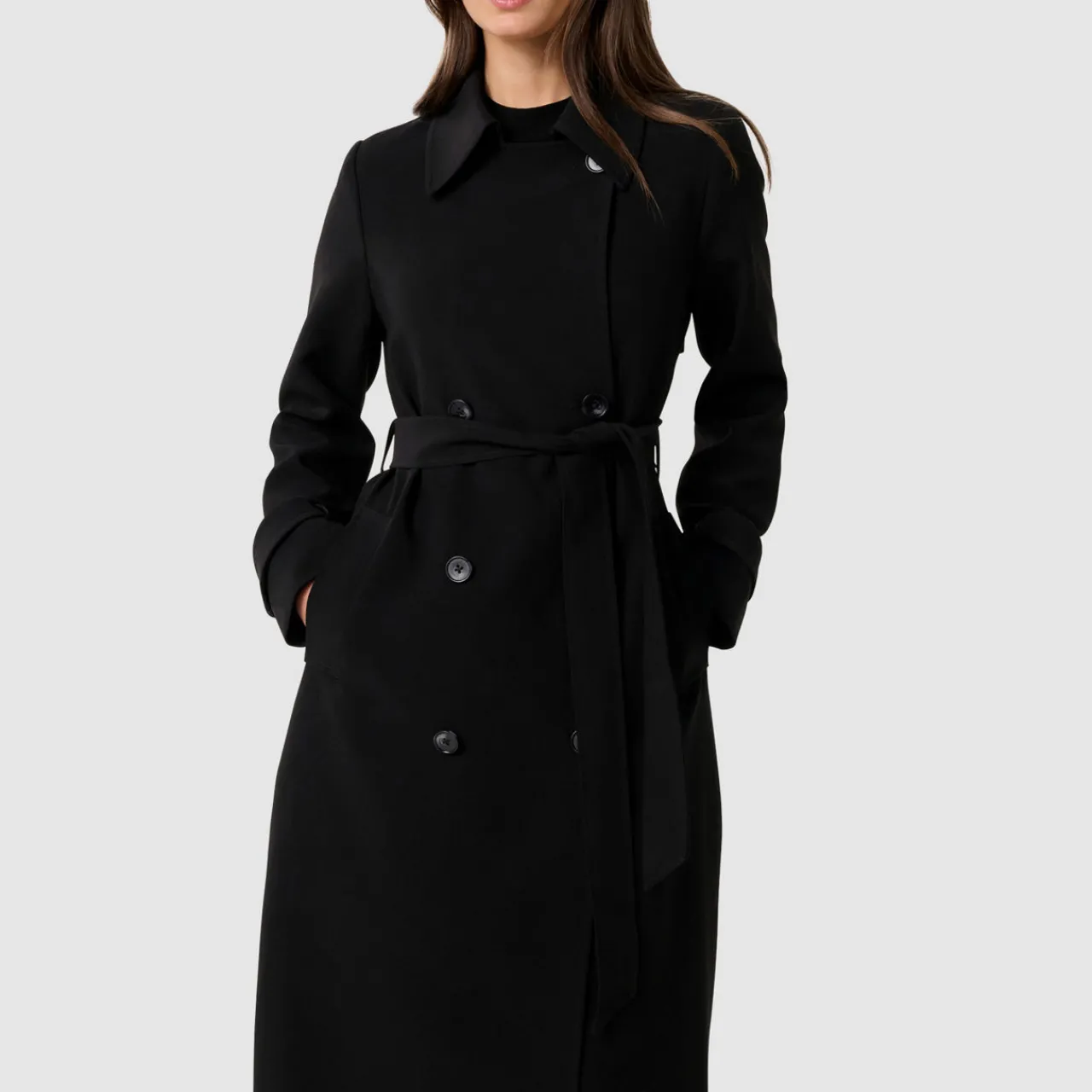 Hot Leanne Double-Breasted Trench Coat Women Coats & Jackets