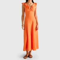 New Lenny Godet Flared Dress Women Dresses
