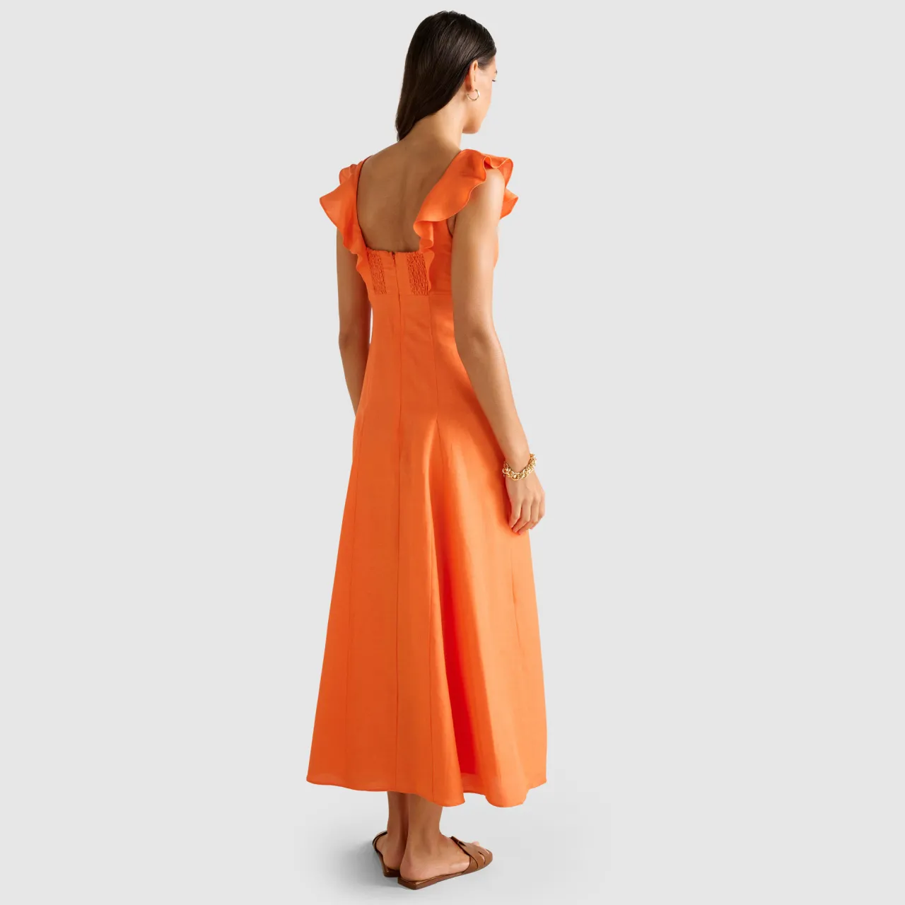 New Lenny Godet Flared Dress Women Dresses