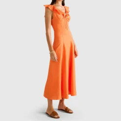 New Lenny Godet Flared Dress Women Dresses