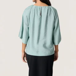Clearance Leodora Solid Blouse Women Tops