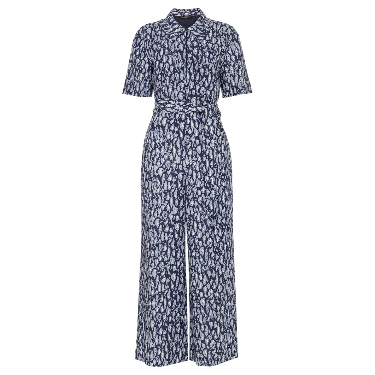 Online Leopard Belted Jumpsuit Women Jumpsuits