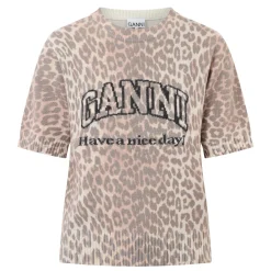 Clearance Leopard Graphic Logo Sweater Women Sweaters & Cardigans