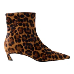 Clearance Leopard Heeled Boots Women Boots