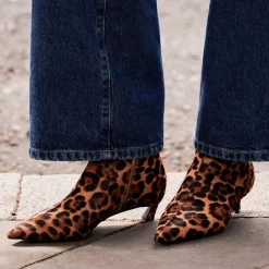 Clearance Leopard Heeled Boots Women Boots